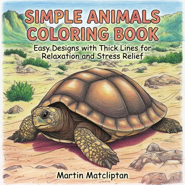 Cover of Simple Animals Coloring Book Vol. 1.